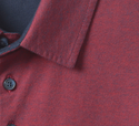 Johnston & Murphy Fine Stripe Polo | Burgandy