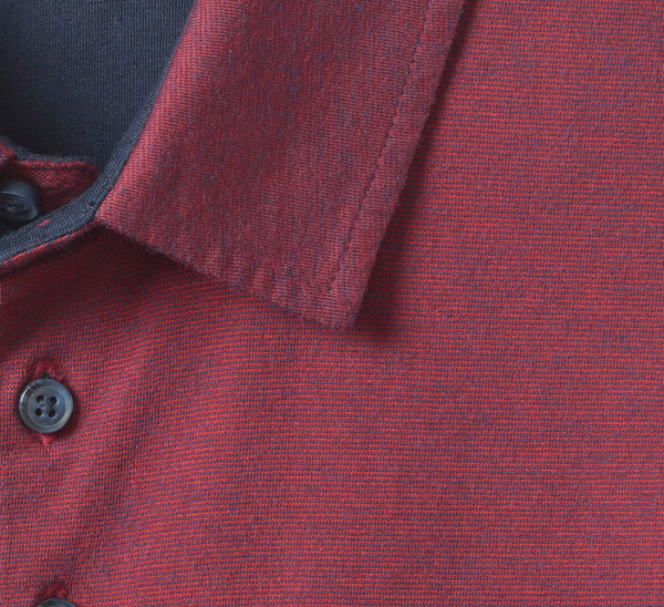 Johnston & Murphy Fine Stripe Polo | Burgandy