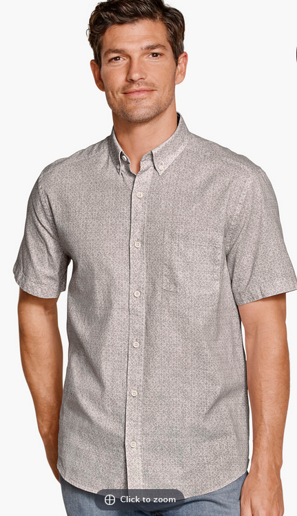 Johnston & Murphy Short Sleeve Shirt Hampton | Tan Desert Tile