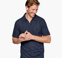 Johnston & Murphy V Neck Polo Sedona | Navy