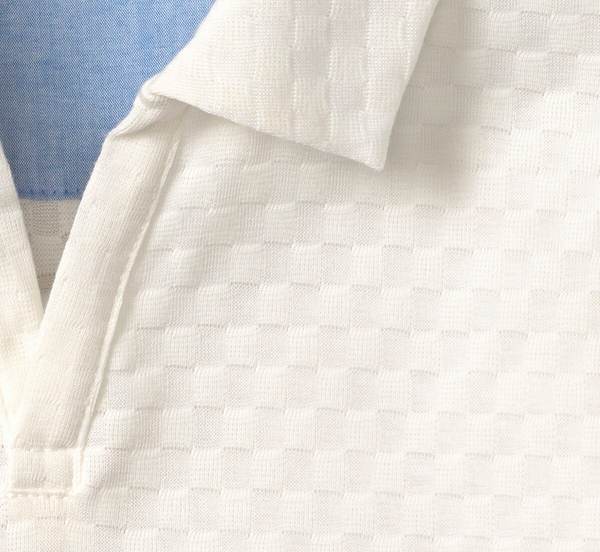 Johnston & Murphy V Neck Polo Sedona | White
