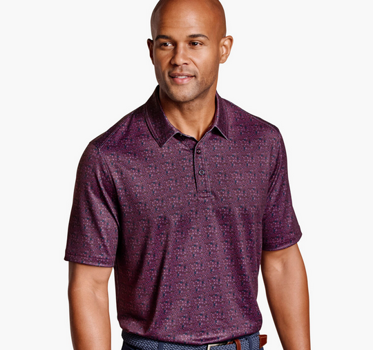 Johnston & Murphy XC+™ Ace Performance Polo | Burgandy Vino