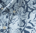 Johnston & Murphy Short Sleeve Shirt Hampton | Blue Hibiscus