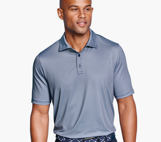 Johnston & Murphy  XC+™ Ace Performance Polo | Navy White Gingham