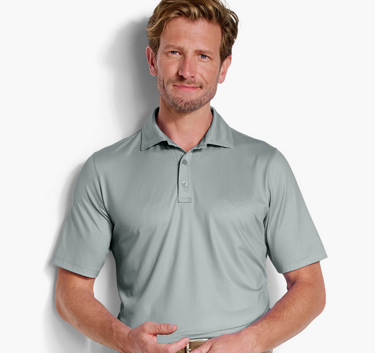 Johnston & Murphy XC+™ Ace Performance Polo | Sage White Gingham