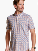 Johnston & Murphy XC Flex® Ascend Short-Sleeve Shirt | Multi Mosaic