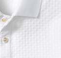 Johnston & Murphy Textured Weave Polo | White