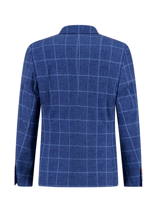 A Fish Named Fred Check Stretch Blazer | Navy