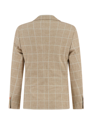 A Fish Named Fred Check Stretch Blazer | Sand