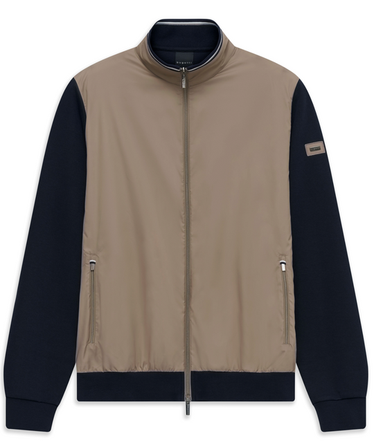 Bugatti Jacket Full Zip | Light Brown/Navy