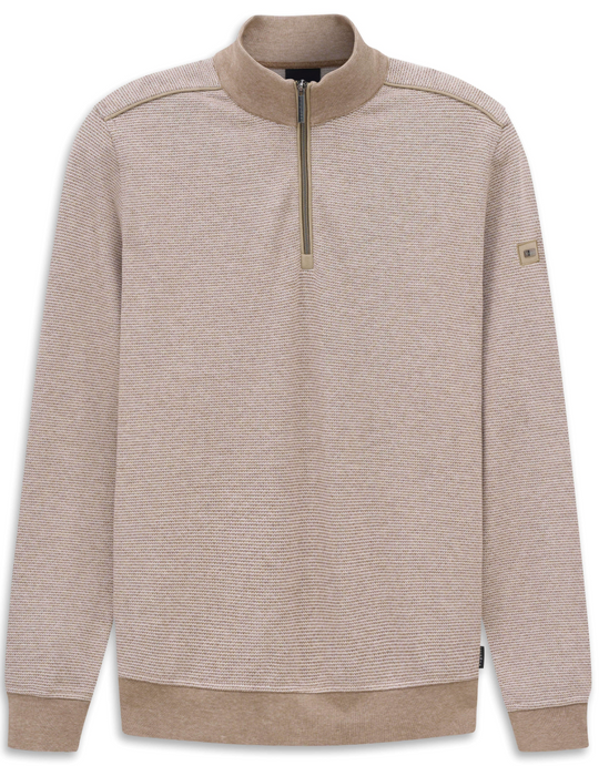 Bugatti Sweater 1/4 Zip | Taupe