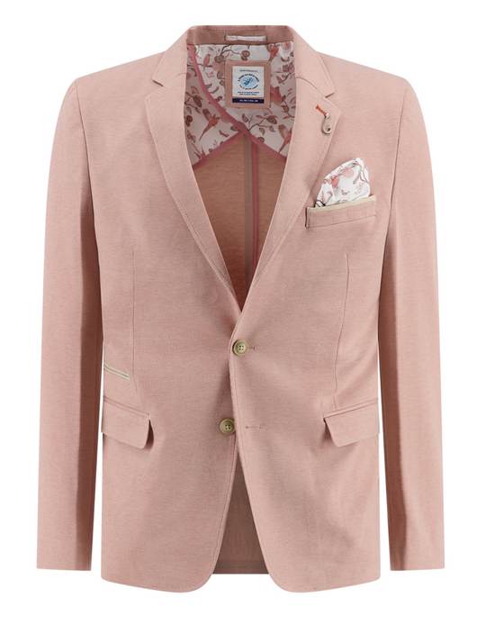 A Fish Names Fred Blazer Melange Pique | Rose Pink