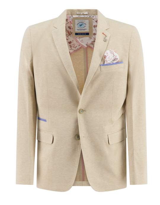 A Fish Names Fred Blazer Melange Pique | Sand