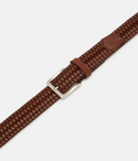 Lloyd Stretch Leather Belt | Cognac