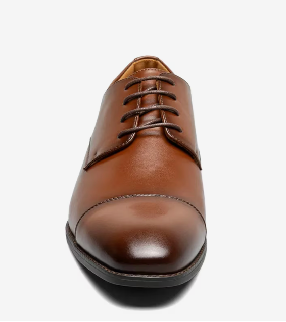 Stacey Adams Hommes Nelson Cap Toe Dress Shoe | Cognac