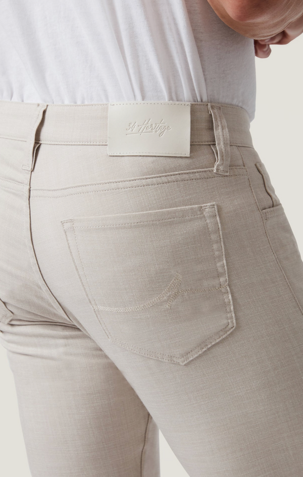 34 Heritage Courage Straight Leg Pants in Cream Cross Twill
