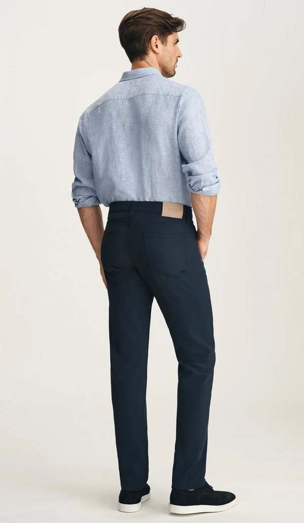 34 Heritage Courage Straight Leg Pants In Deep Ocean Cross Twill