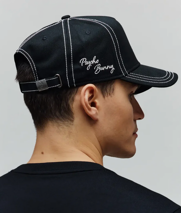 Psycho Bunny Men's Oscar Trucker Cap | Black