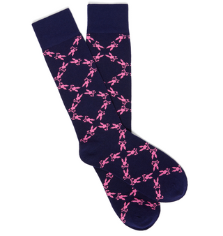 Psycho Bunny Men's AOP Bunny Socks | Evening Blue
