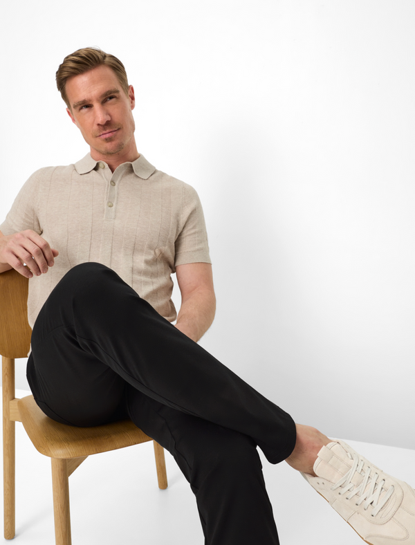 Brax Hi-Flex Jersey Pant Chuck | Black