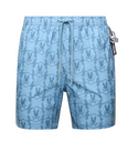 Psycho Bunny Men's Toby All Over Bunny Swim Trunk | Blue