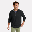 Tommy Bahama Flipview Reversible Half-Zip Sweatshirt | Black Heather
