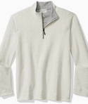 Tommy Bahama Flipview Half Zip Reversible Solid Heather Pullover | Lychee Heather