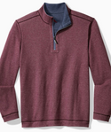 Tommy Bahama Flipview Reversible Half-Zip Sweatshirt | Dark Cobalt Heather