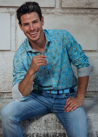 A Fish Named Fred Shirt Water Color Lily | Light Blue