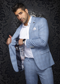 Blazer Au Noir | LIAM, Bleu