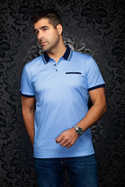Polo Au Noir | WESTBROOK, Bleu clair