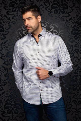 Au Noir Shirt | SABAH, White Orange