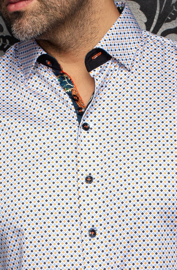 Chemise Au Noir | SABAH, blanc orange
