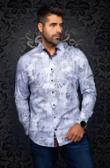 Au Noir Chemise stretch | KALIMANTAN, blanc gris
