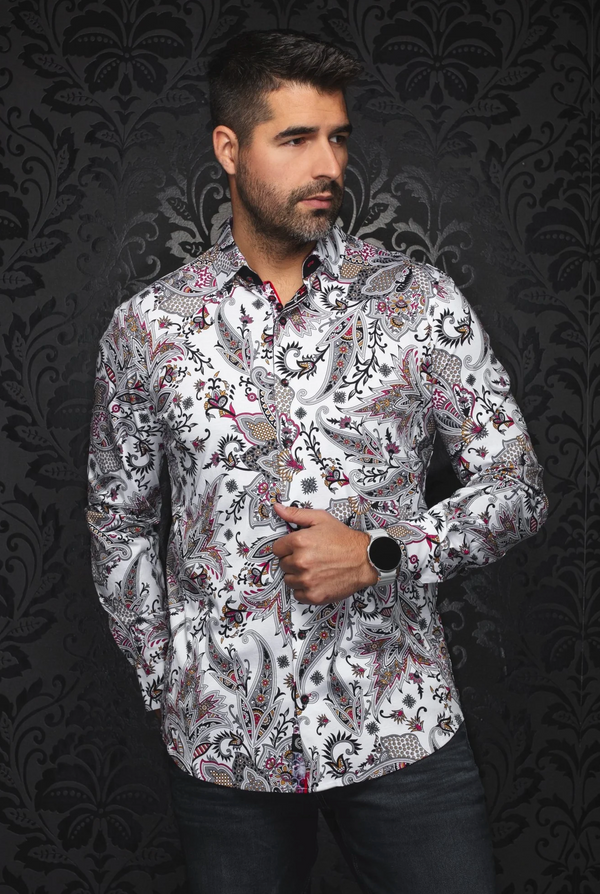 Au Noir Stretch Shirt | HAINAN, White Multi