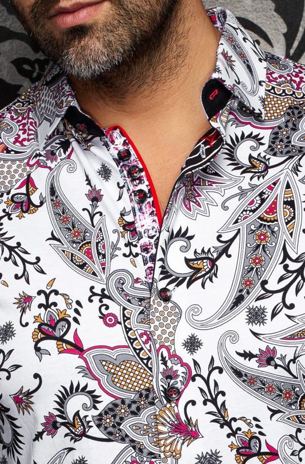 Au Noir Stretch Shirt | HAINAN, White Multi