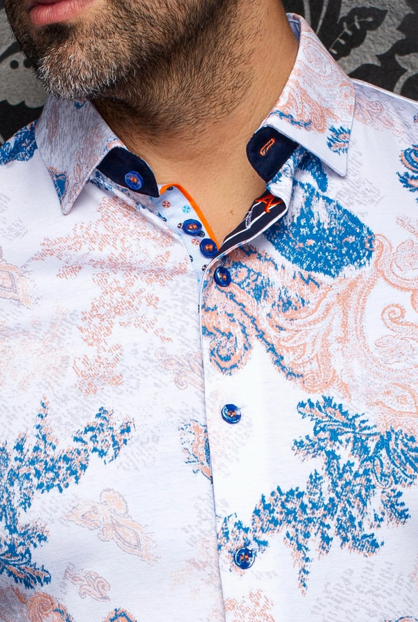 Au Noir Stretch Shirt | DAWENSTONE, Orange