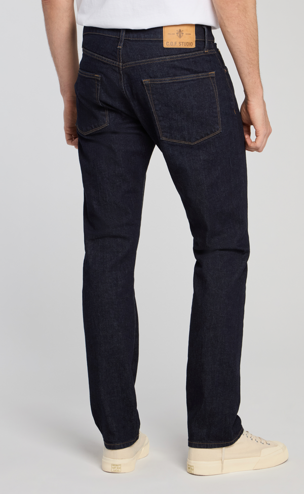 C.O.F. Studio M8 Straight Comfort Organic Jeans - Indigo Rinsed