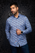 Au Noir Stretch Shirt | CLOUDSPIN, Blue Multi