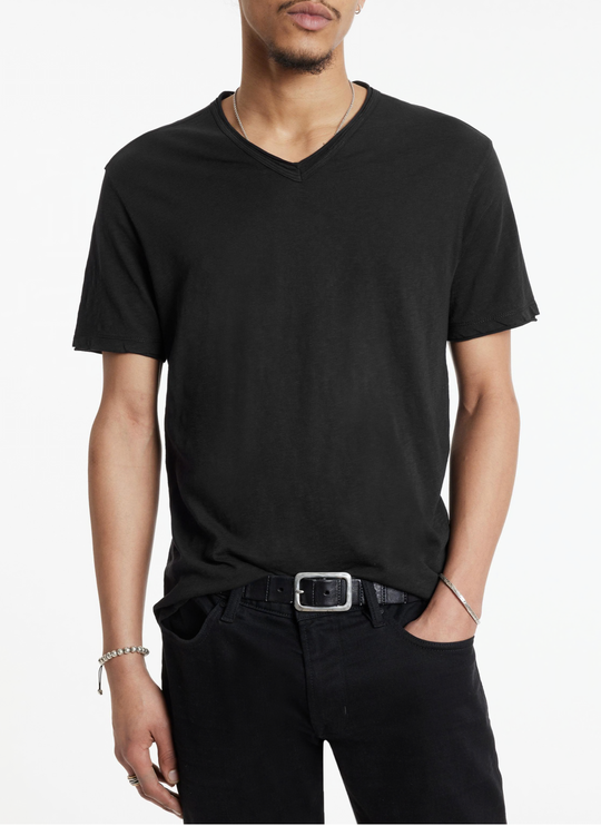 John Varvatos - Miles - T-shirt à col V - Noir