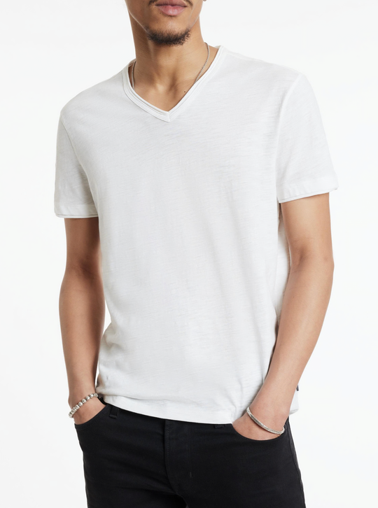 John Varvatos - T-shirt à col V Miles - Salt