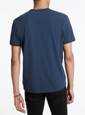 John Varvatos - T-shirt à col V Miles - Bleu huilé