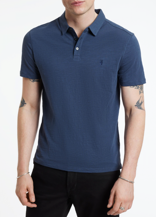 John Varvatos Victor Polo | Oiled Blue