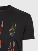 John Varvatos Multi Peace Hand Tee | Black