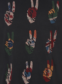 John Varvatos Multi Peace Hand Tee | Black
