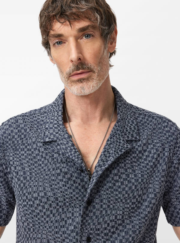 John Varvatos - Chemise Cilliam Camp - Bleu foncé