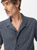 John Varvatos - Chemise Cilliam Camp - Bleu foncé