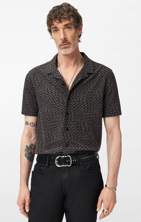 John Varvatos Cilliam Camp Shirt | Noir