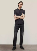 John Varvatos Burnout Henley - Bleu marine