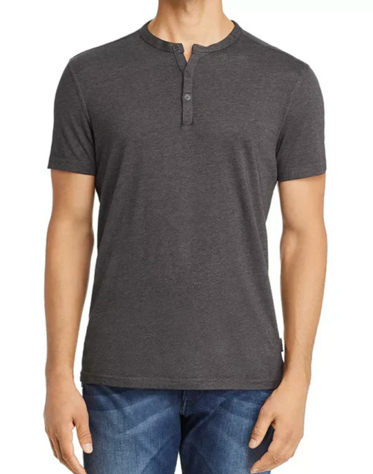 John Varatos Burn out Henley | Charcoal Heather